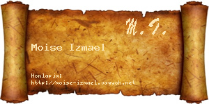 Moise Izmael névjegykártya